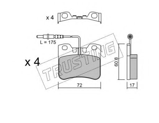 set placute frana,frana disc