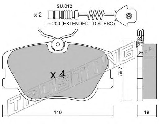 set placute frana,frana disc