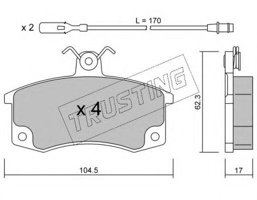 set placute frana,frana disc