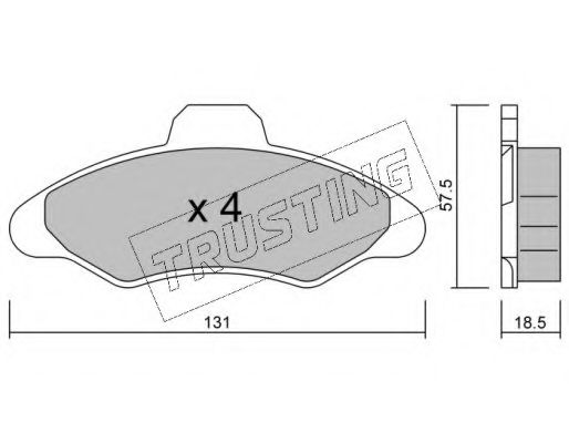 set placute frana,frana disc