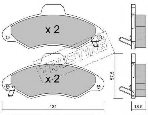 set placute frana,frana disc