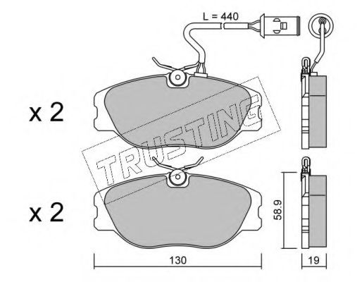 set placute frana,frana disc