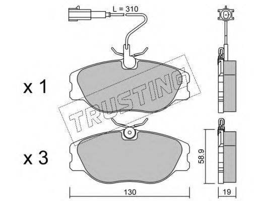 set placute frana,frana disc