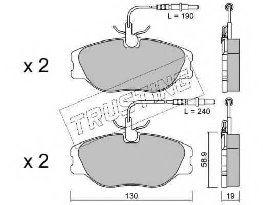 set placute frana,frana disc