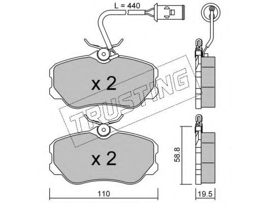 set placute frana,frana disc