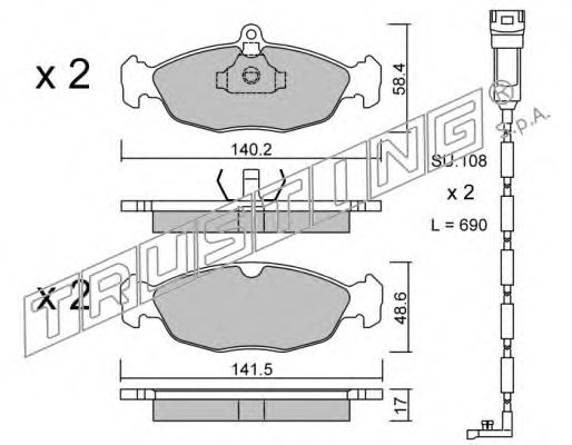 set placute frana,frana disc