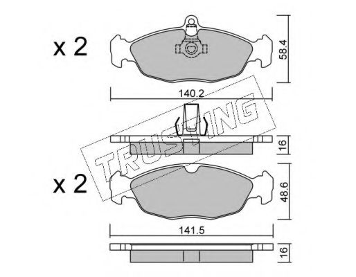 set placute frana,frana disc