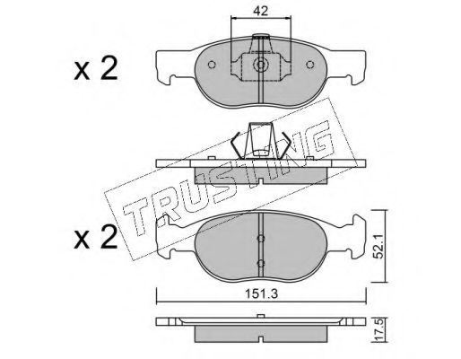 set placute frana,frana disc