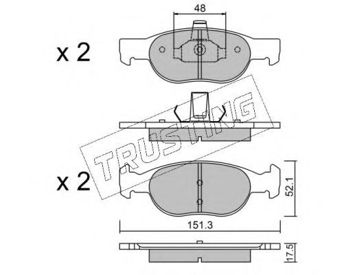 set placute frana,frana disc