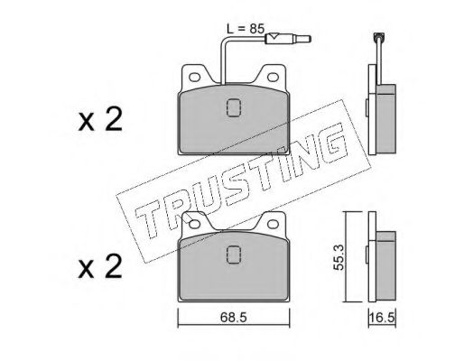 set placute frana,frana disc