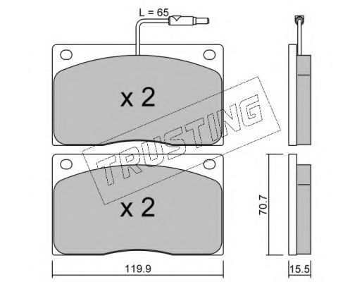 set placute frana,frana disc