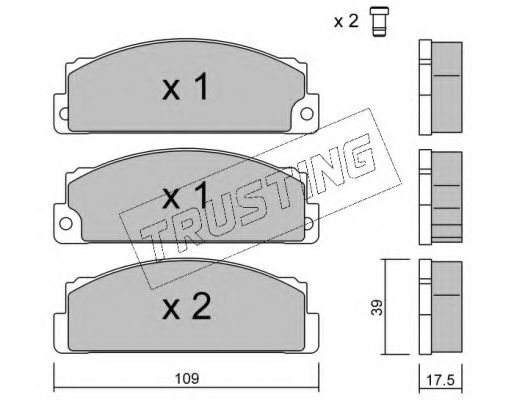 set placute frana,frana disc