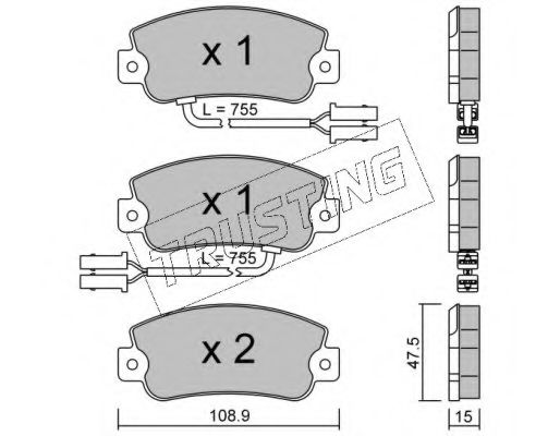 set placute frana,frana disc