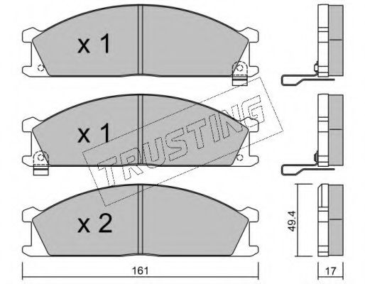 set placute frana,frana disc