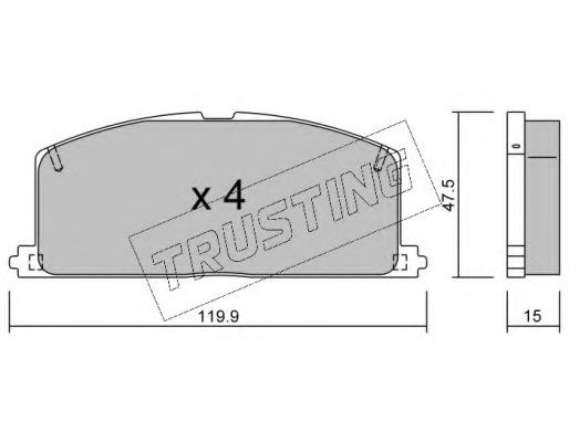 set placute frana,frana disc