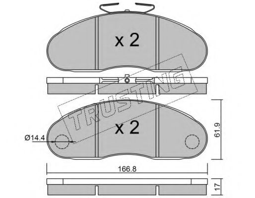 set placute frana,frana disc