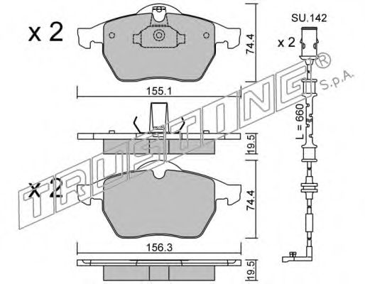 set placute frana,frana disc