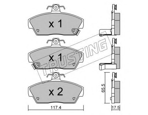 set placute frana,frana disc