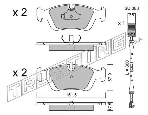 set placute frana,frana disc