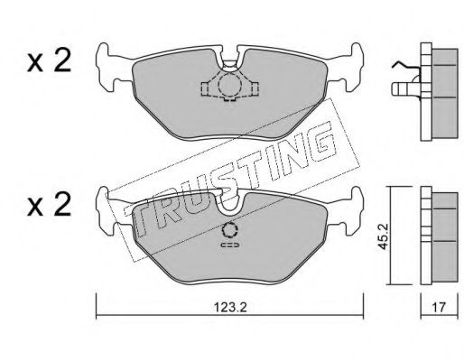 set placute frana,frana disc