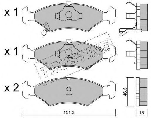 set placute frana,frana disc