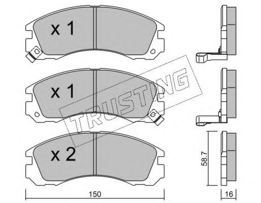 set placute frana,frana disc