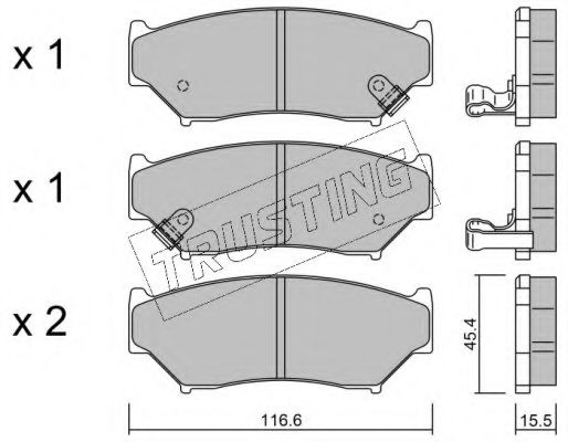 set placute frana,frana disc