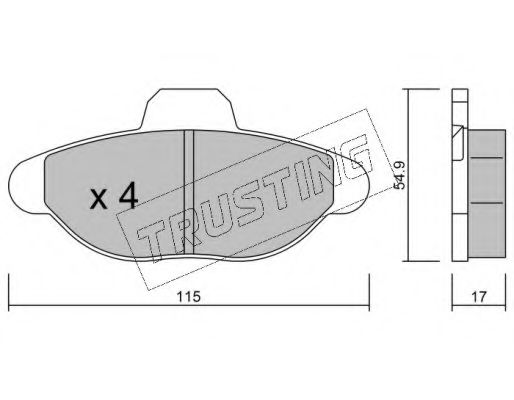 set placute frana,frana disc