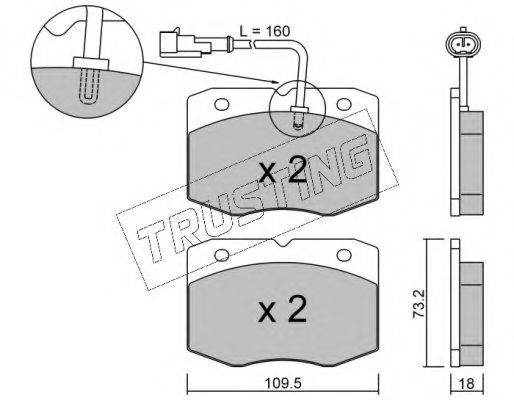 set placute frana,frana disc