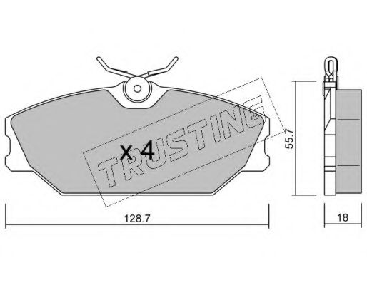 set placute frana,frana disc