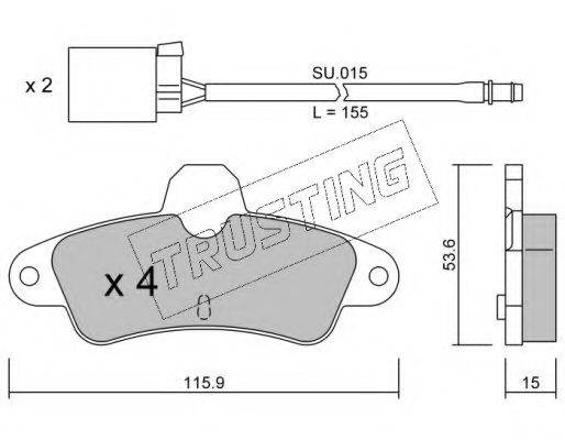 set placute frana,frana disc