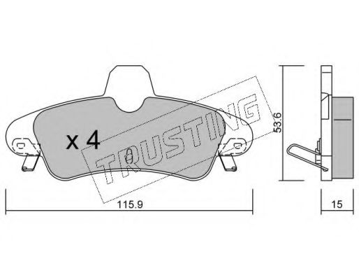 set placute frana,frana disc