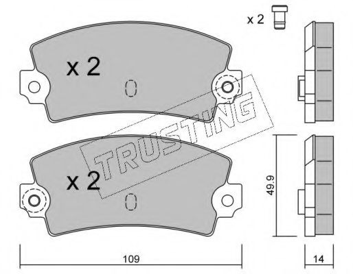 set placute frana,frana disc