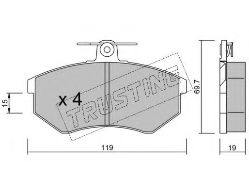 set placute frana,frana disc