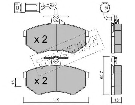 set placute frana,frana disc