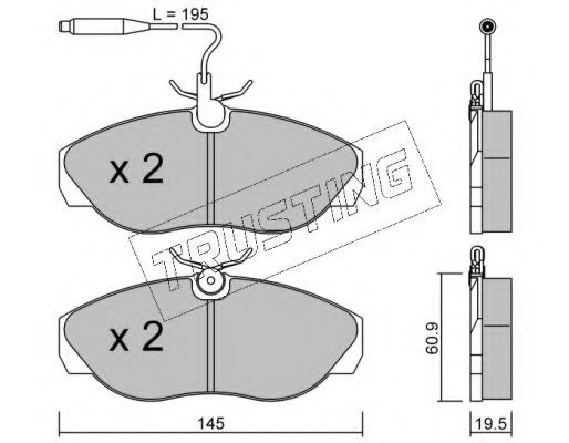 set placute frana,frana disc