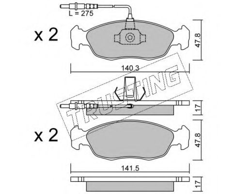 set placute frana,frana disc