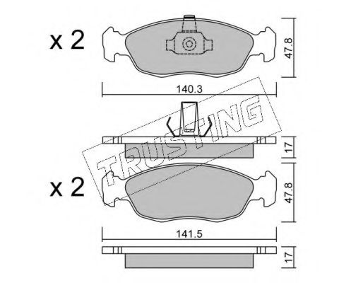 set placute frana,frana disc