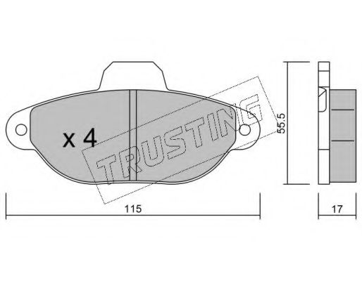 set placute frana,frana disc