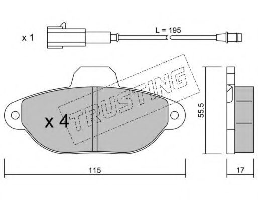 set placute frana,frana disc