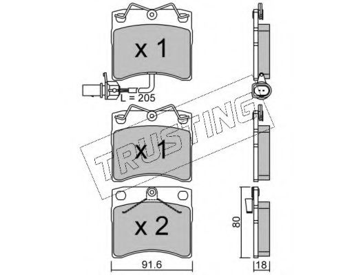 set placute frana,frana disc