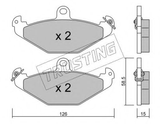 set placute frana,frana disc