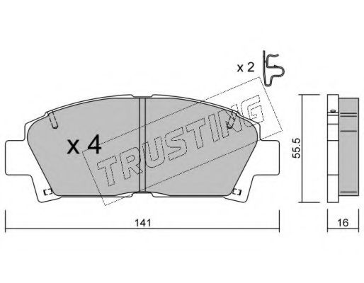 set placute frana,frana disc