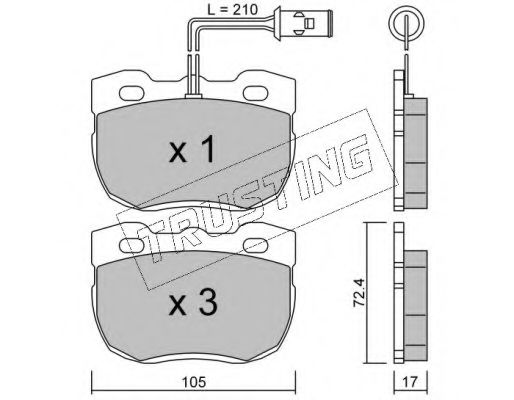 set placute frana,frana disc