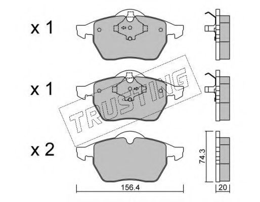 set placute frana,frana disc