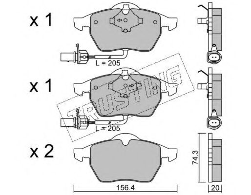 set placute frana,frana disc