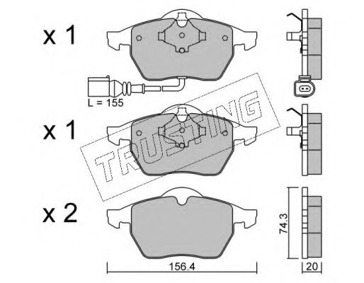 set placute frana,frana disc