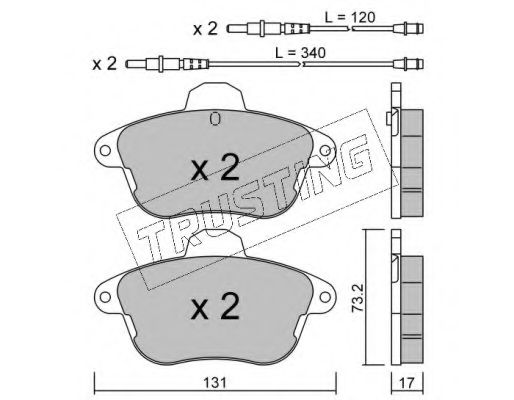 set placute frana,frana disc