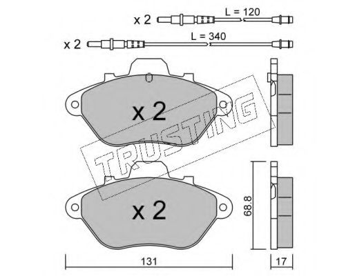 set placute frana,frana disc