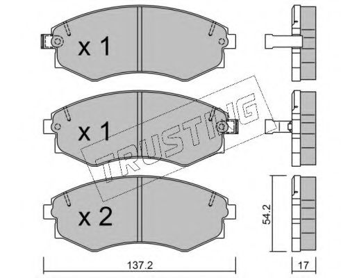 set placute frana,frana disc